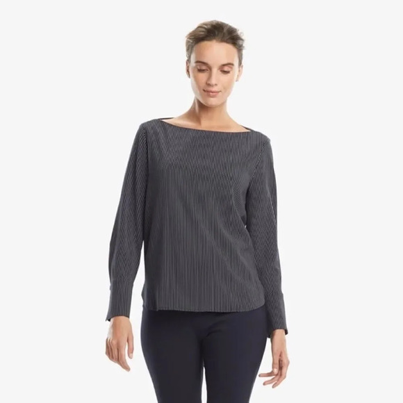 MM Lafleur Tops - M.M Lafleur Rampling Top, Navy/White Stripe